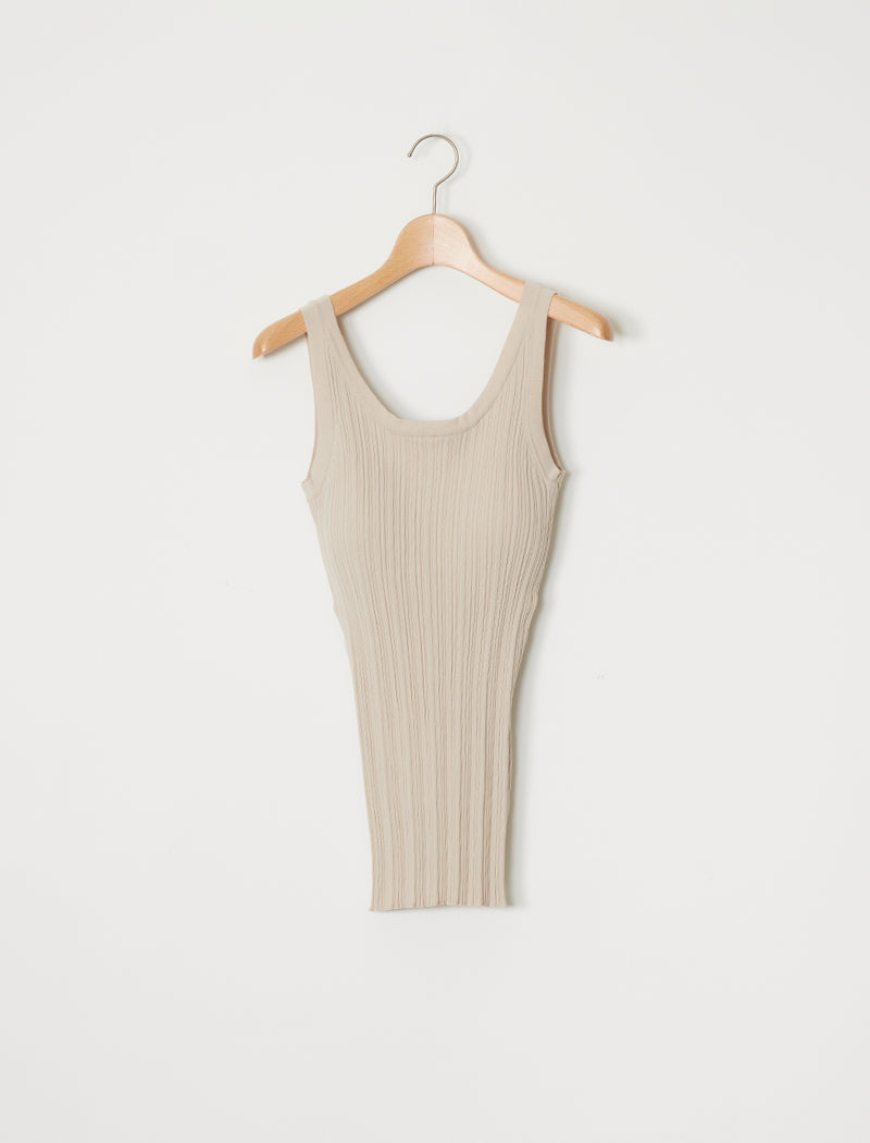 PLEATED STITCH TANK TOP