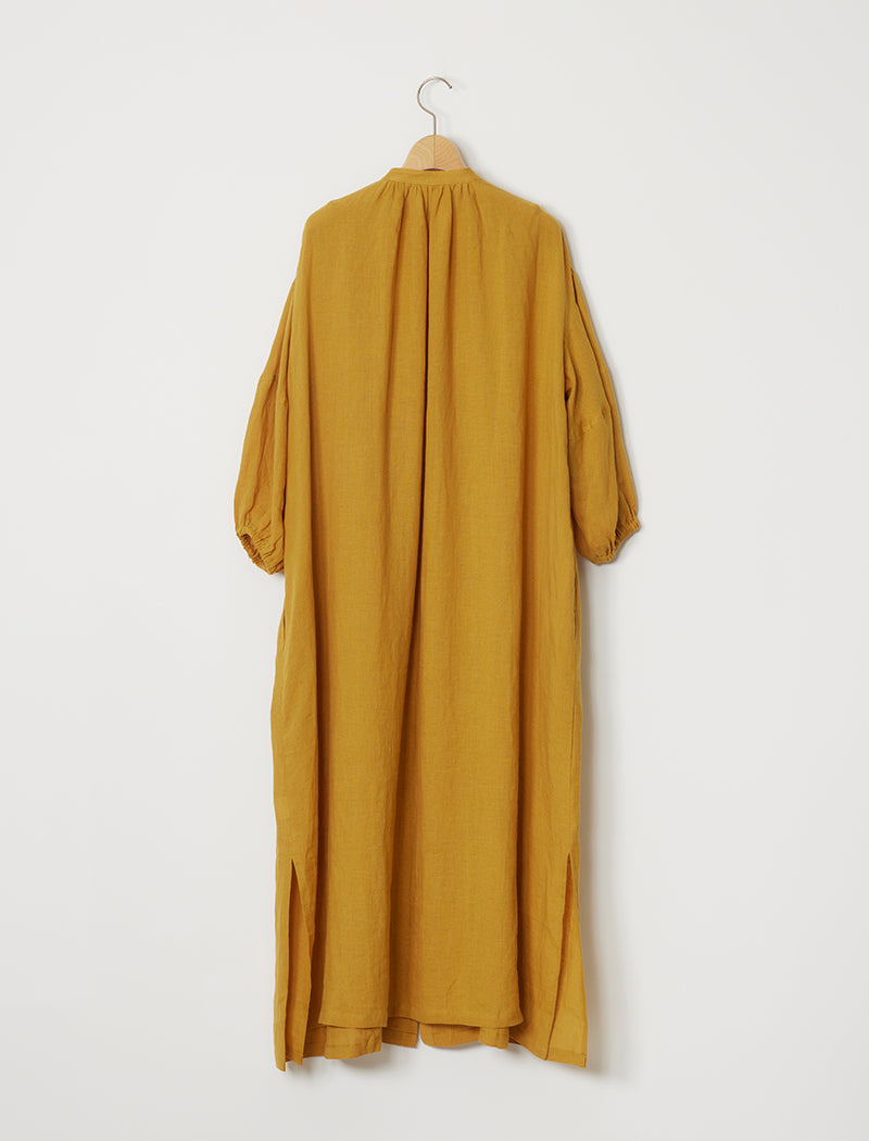 BUTTON-FRONT LINEN DRESS
