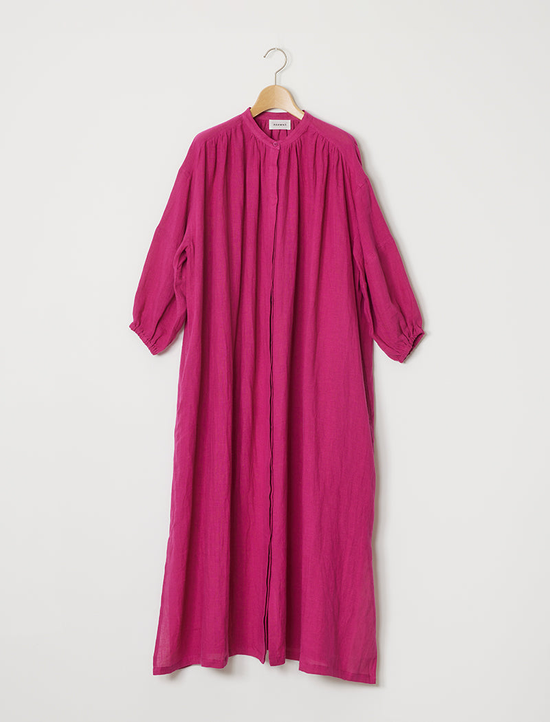 BUTTON-FRONT LINEN DRESS