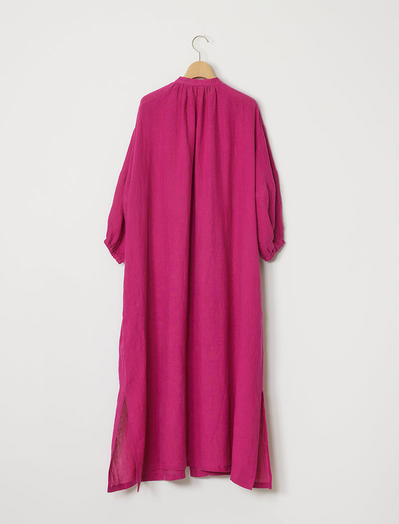 BUTTON-FRONT LINEN DRESS