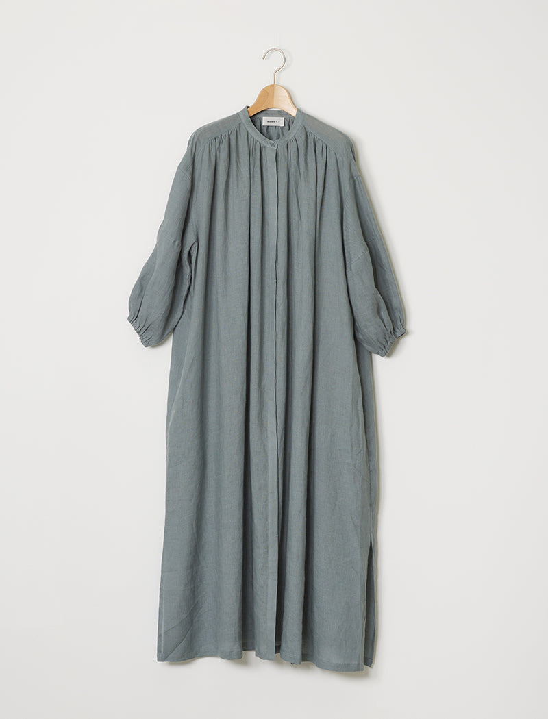BUTTON-FRONT LINEN DRESS