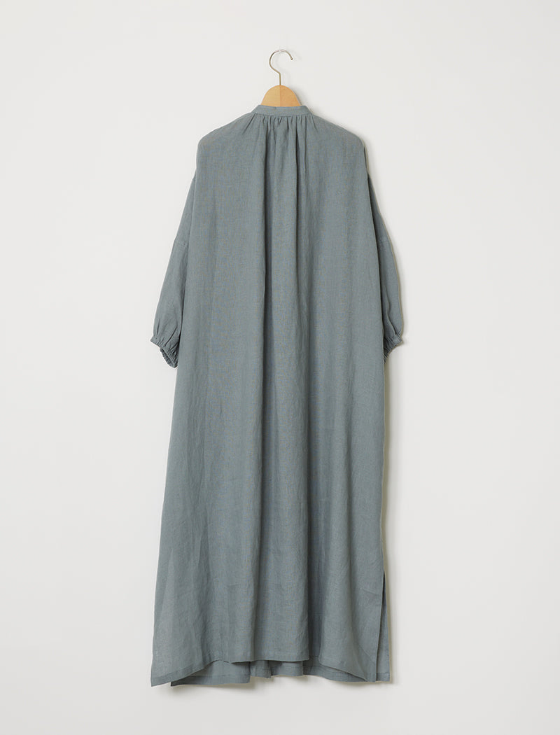BUTTON-FRONT LINEN DRESS