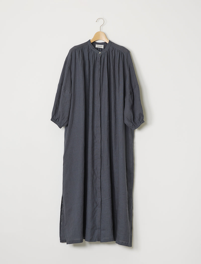 BUTTON-FRONT LINEN DRESS
