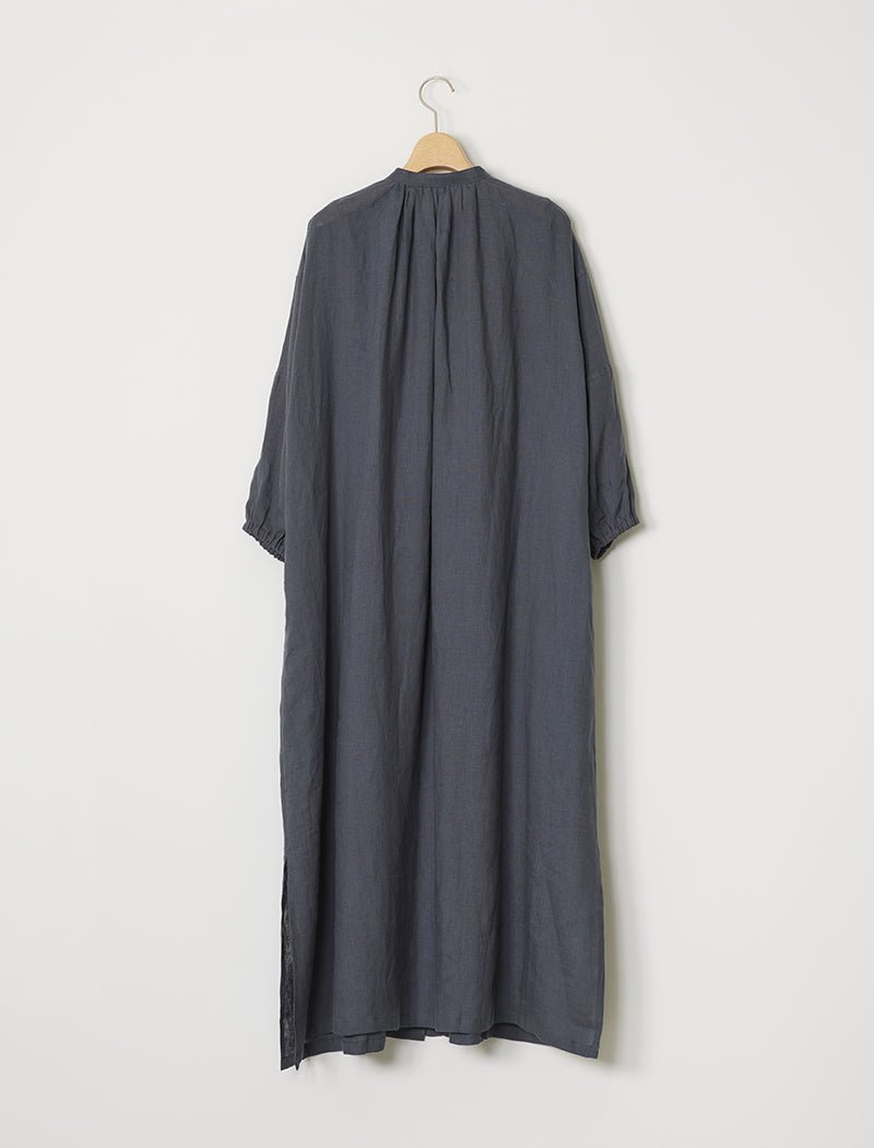 BUTTON-FRONT LINEN DRESS