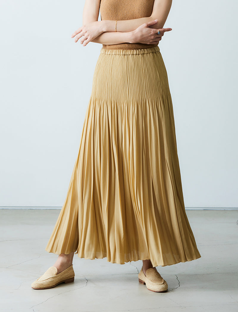 DOUBLE PLEATED SKIRT