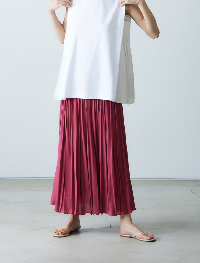 DOUBLE PLEATED SKIRT