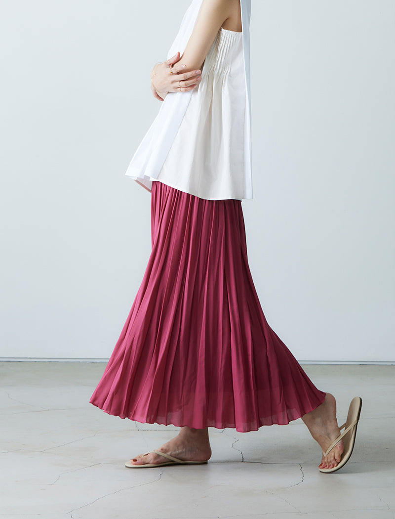 DOUBLE PLEATED SKIRT