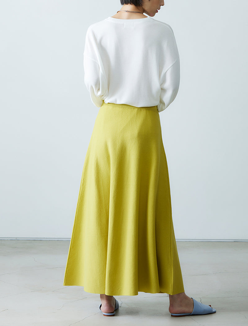 SMOOTH KNIT FLARED SKIRT