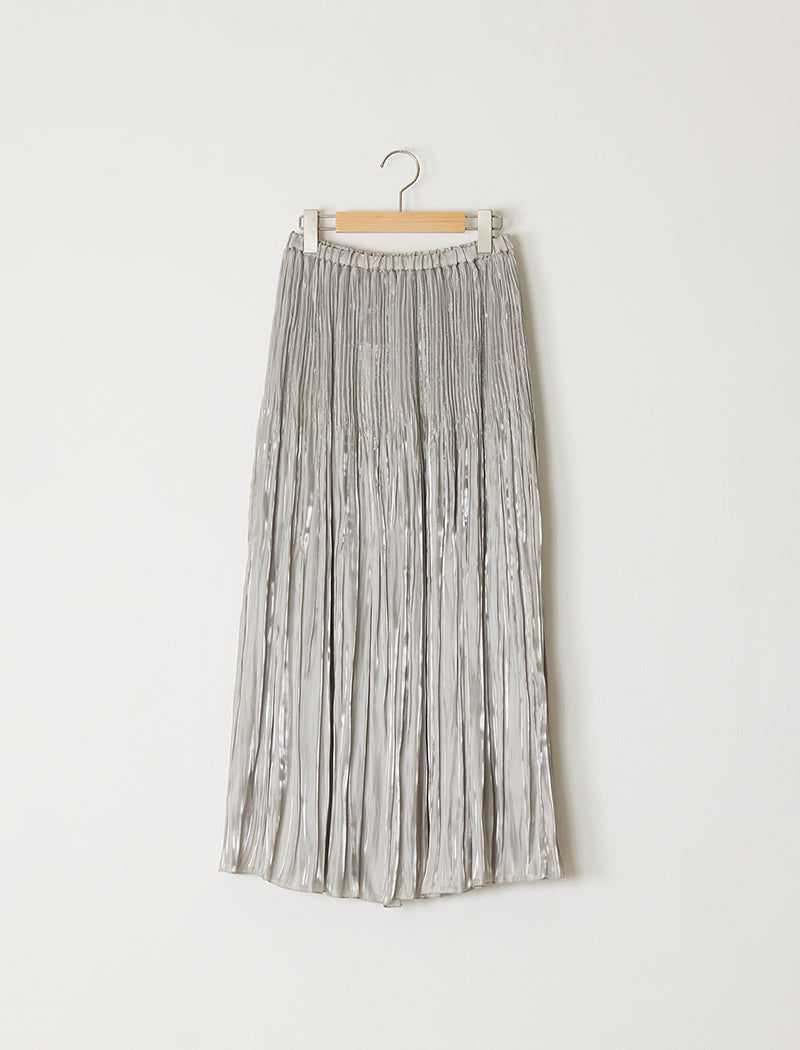 SHINY PLEATED SKIRT