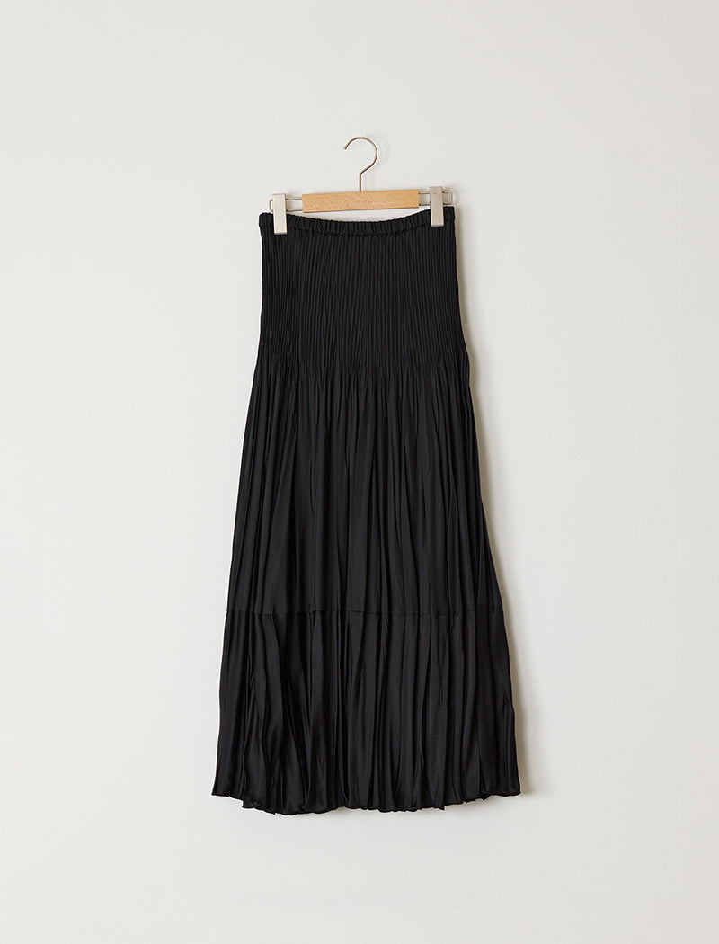 TWO-TONE PLEATED SKIRT