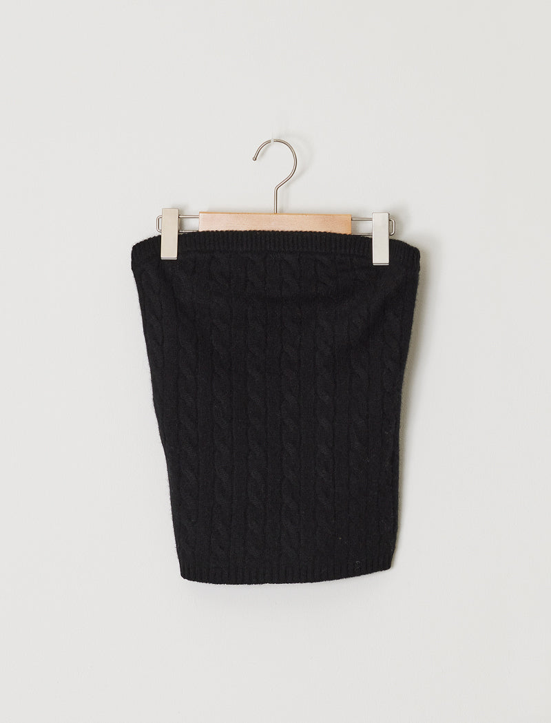 CASHMERE CABLE-KNIT BUSTIER