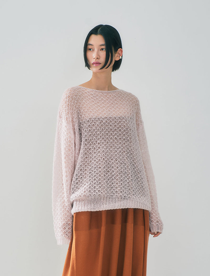 SEMI-SHEER MOHAIR TOP