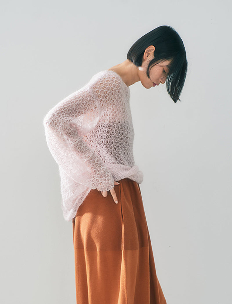 SEMI-SHEER MOHAIR TOP