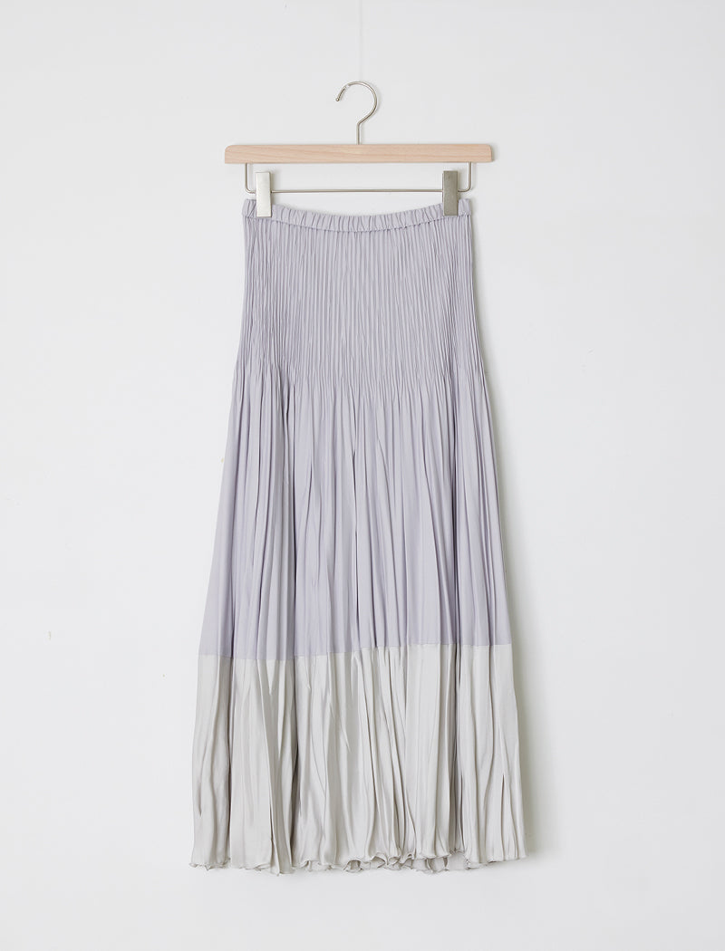 TWO-TONE PLEATED SKIRT