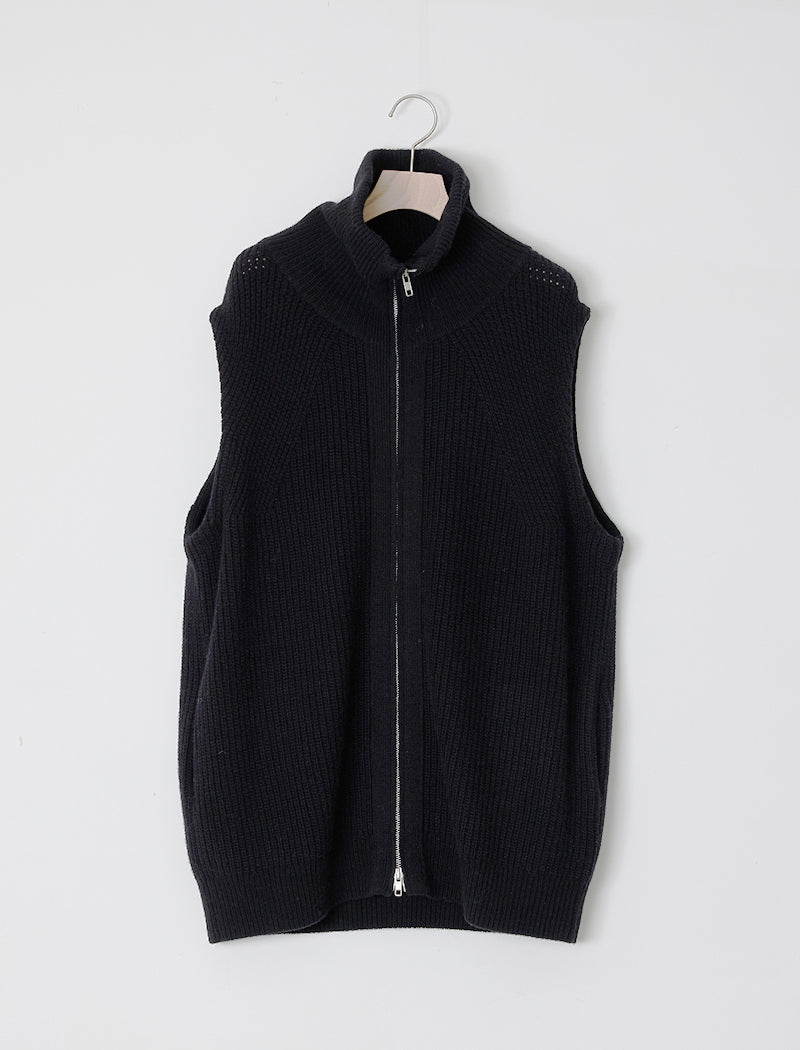 ULTRA FINE WOOL ZIP VEST