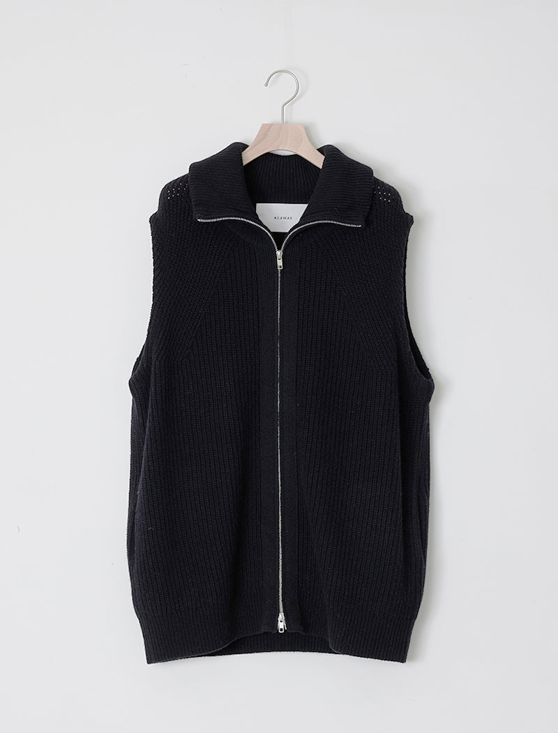 ULTRA FINE WOOL ZIP VEST