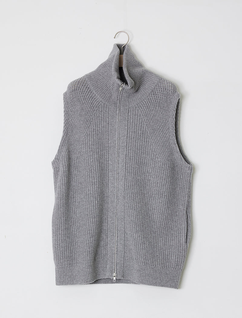 ULTRA FINE WOOL ZIP VEST