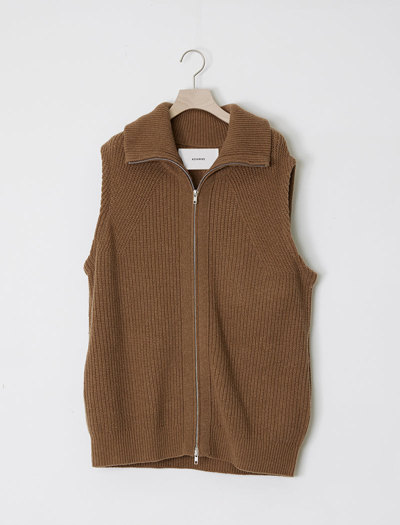 ULTRA FINE WOOL ZIP VEST