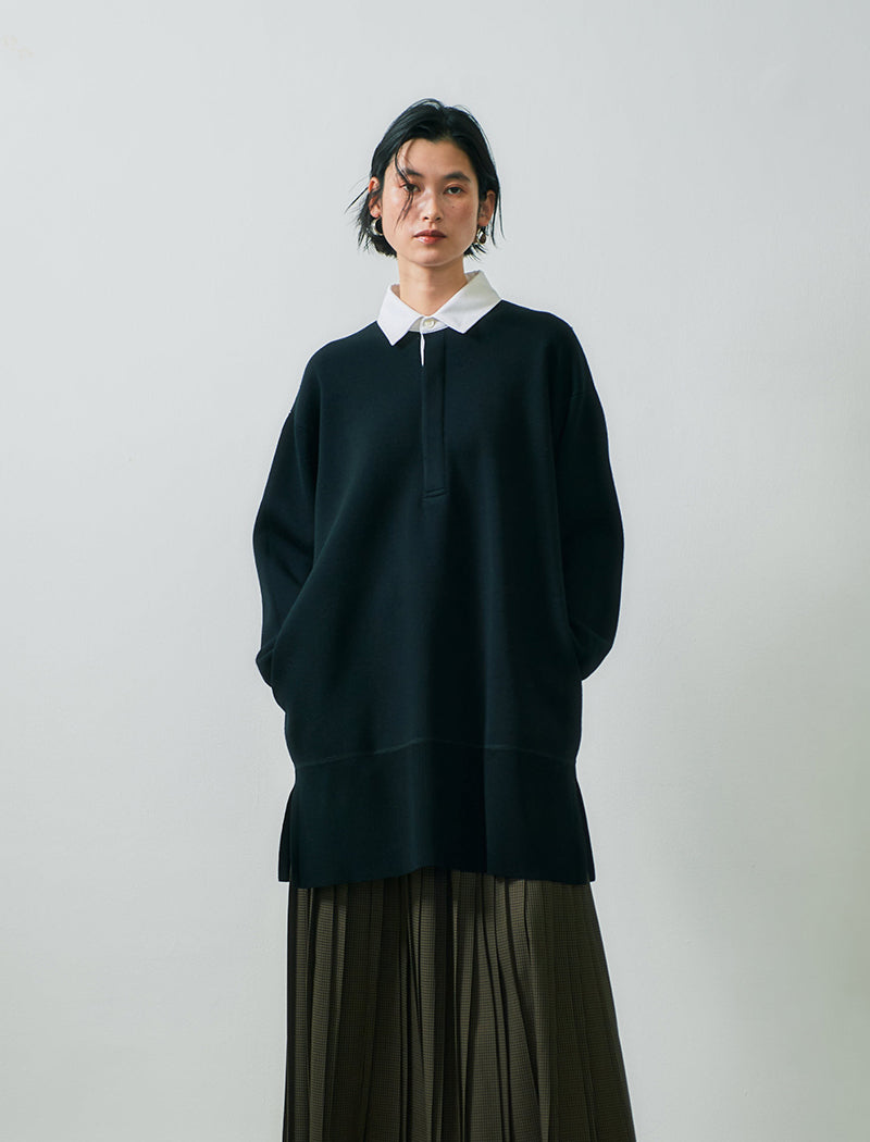 高価値セリー SMOOTH KNIT SHIRT RUGBY ワンピース