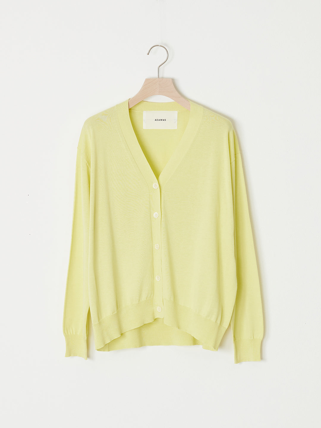 COTTON-SILK V-NECK CARDIGAN