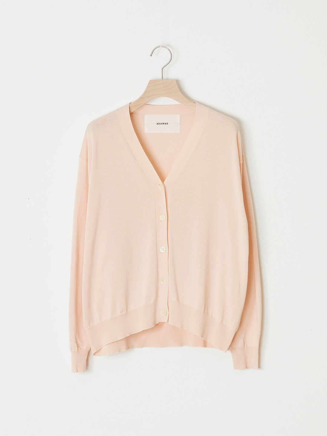 COTTON-SILK V-NECK CARDIGAN
