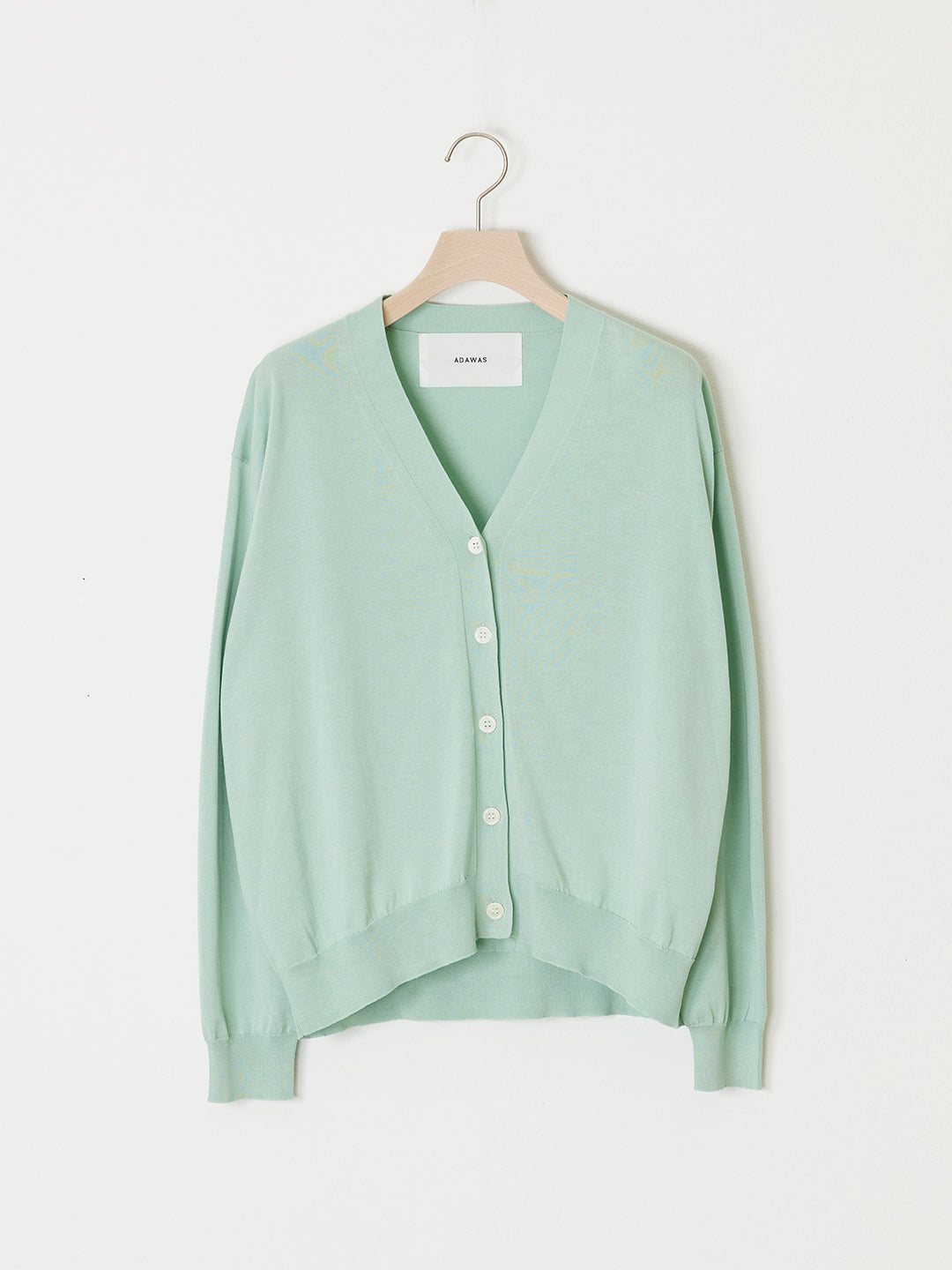 COTTON-SILK V-NECK CARDIGAN