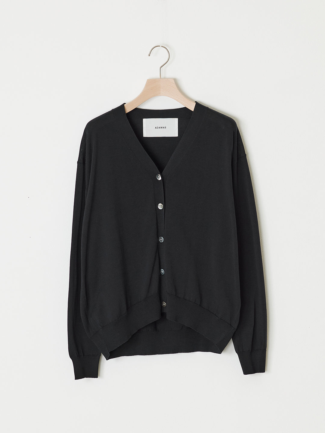 COTTON-SILK V-NECK CARDIGAN