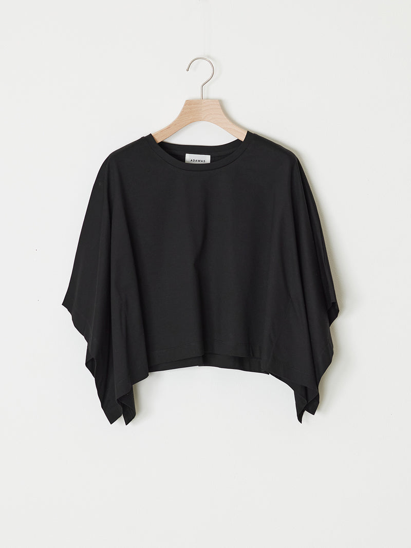 COMPACT COTTON JERSEY PONCHO TEE