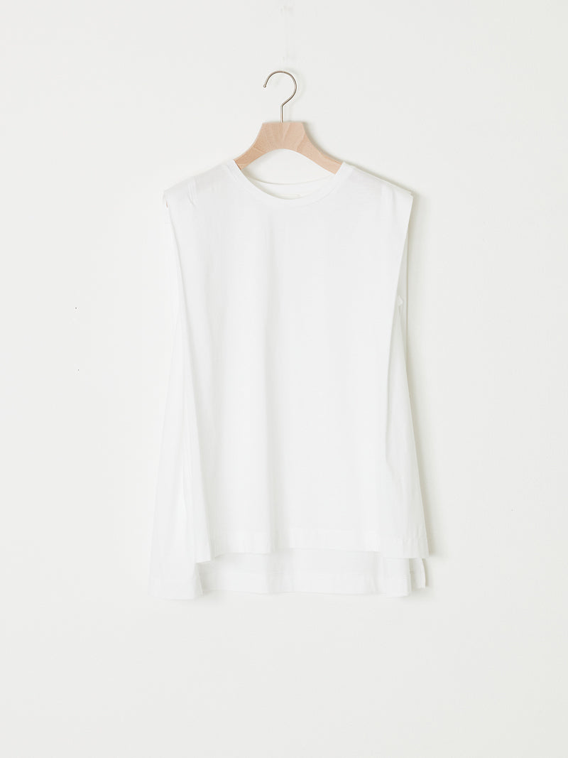 COMPACT COTTON JERSEY SLEEVELESS TOP