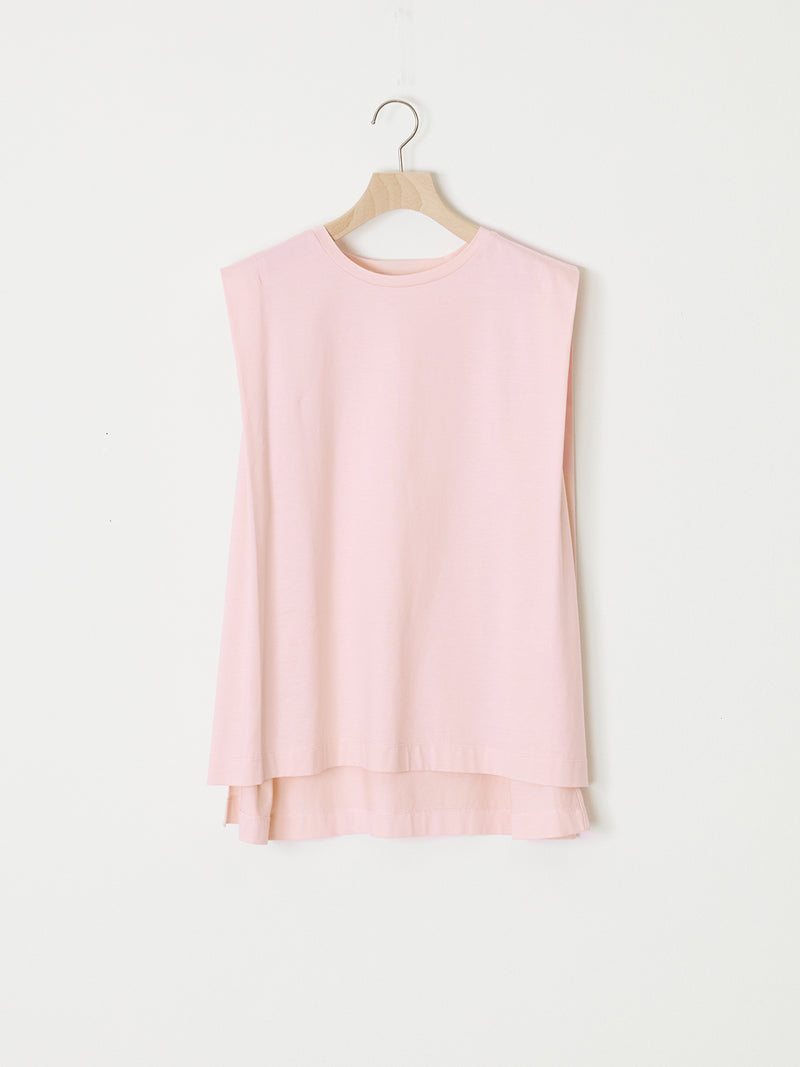 COMPACT COTTON JERSEY SLEEVELESS TOP