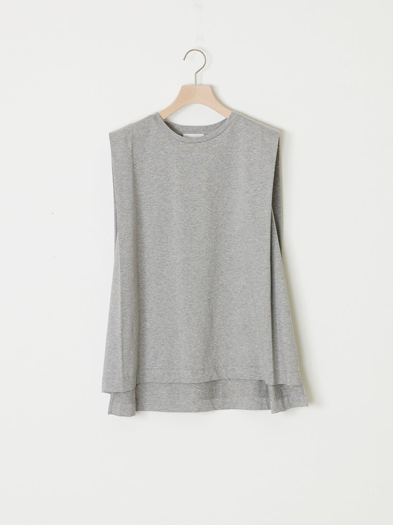 COMPACT COTTON JERSEY SLEEVELESS TOP