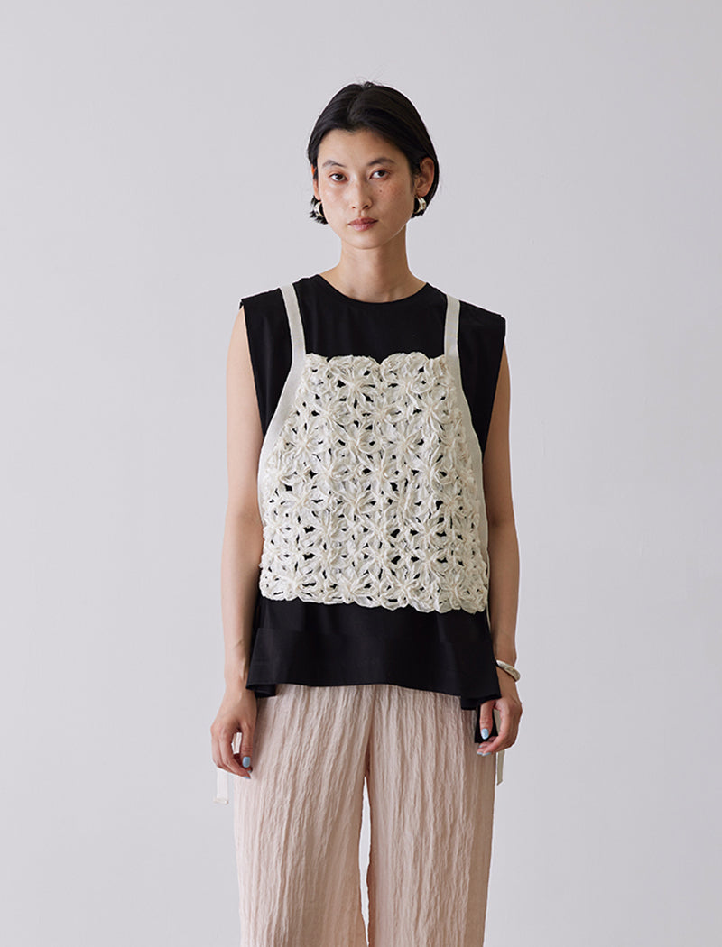 COMPACT COTTON JERSEY SLEEVELESS TOP