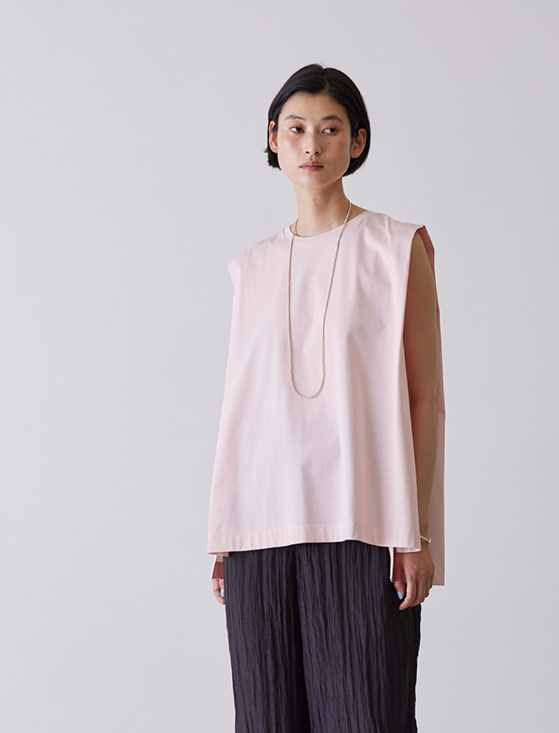 COMPACT COTTON JERSEY SLEEVELESS TOP