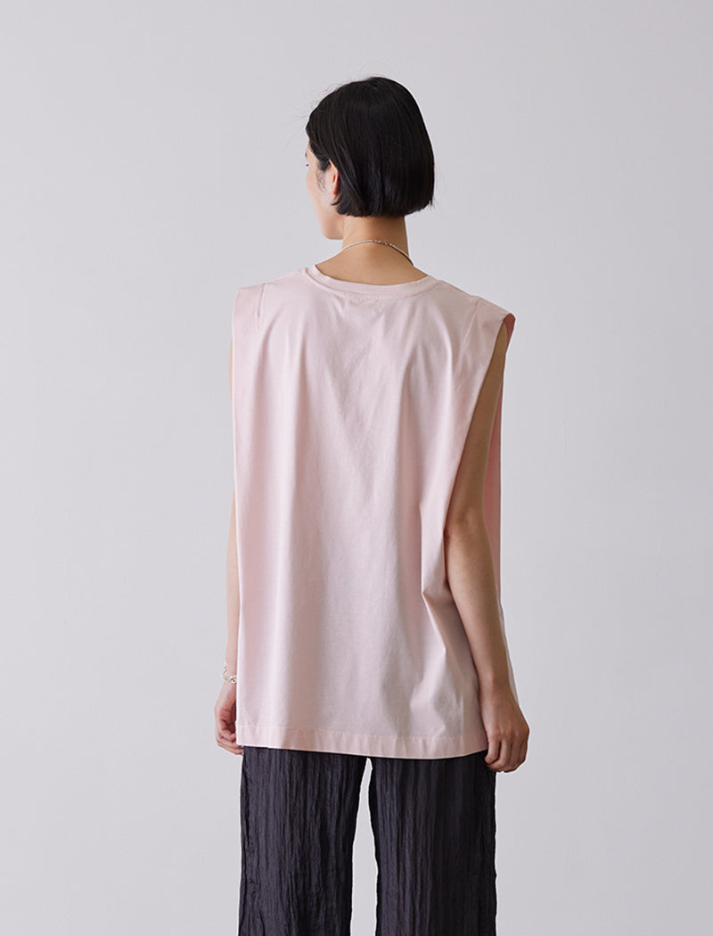COMPACT COTTON JERSEY SLEEVELESS TOP