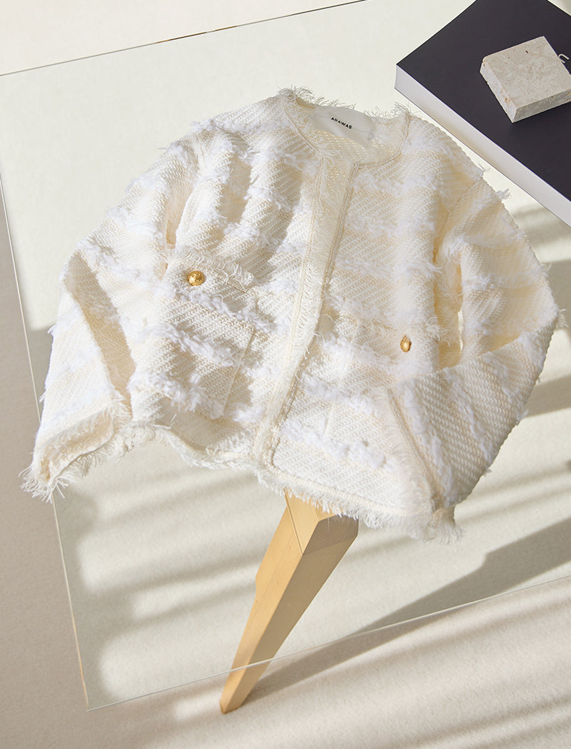 轻质粗花呢夹克