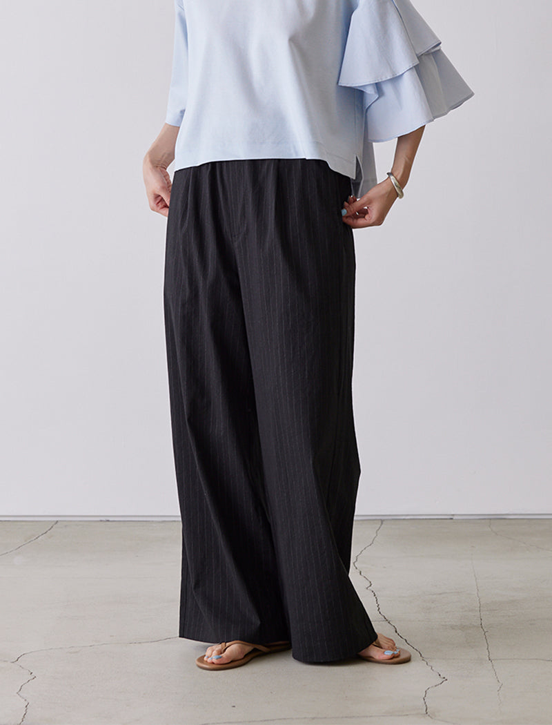 PIN-STRIPE LAYERED TROUSERS