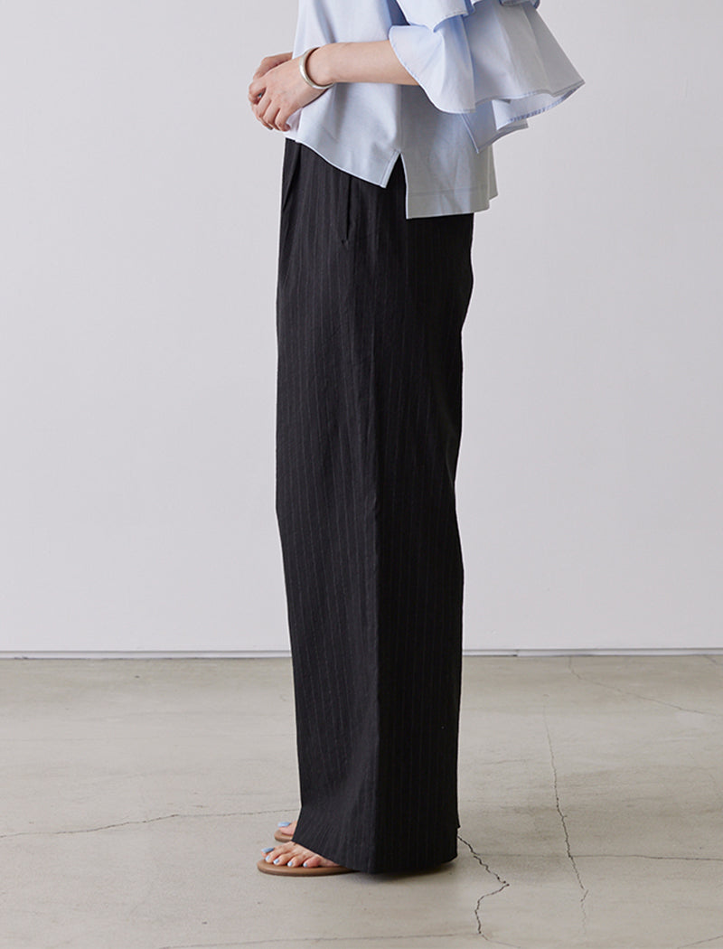 PIN-STRIPE LAYERED TROUSERS