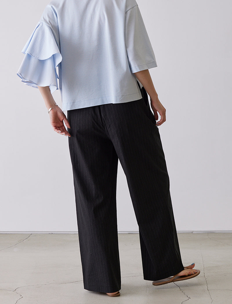 PIN-STRIPE LAYERED TROUSERS