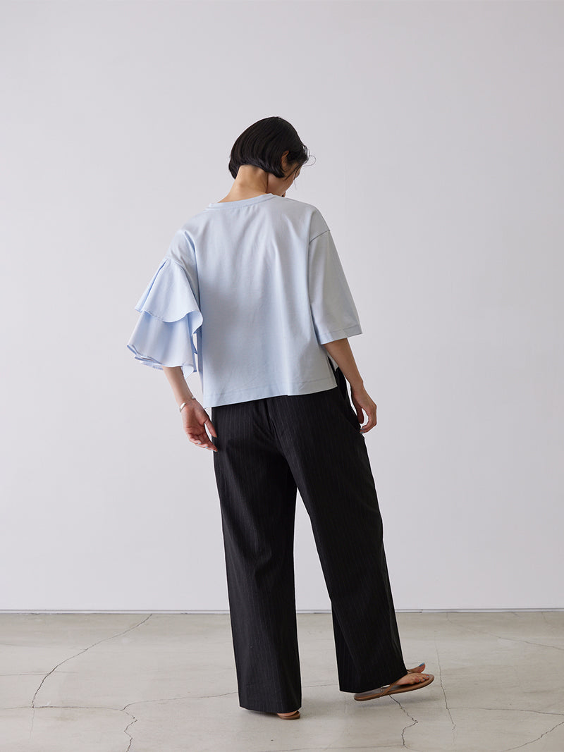 PIN-STRIPE LAYERED TROUSERS