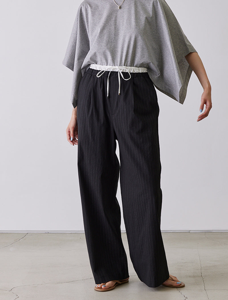 PIN-STRIPE LAYERED TROUSERS