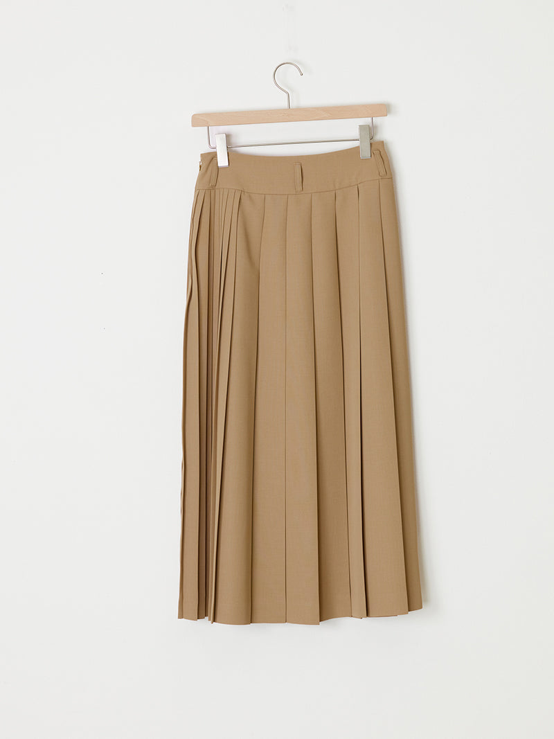 ASYMMETRIC PLEATED SKIRT