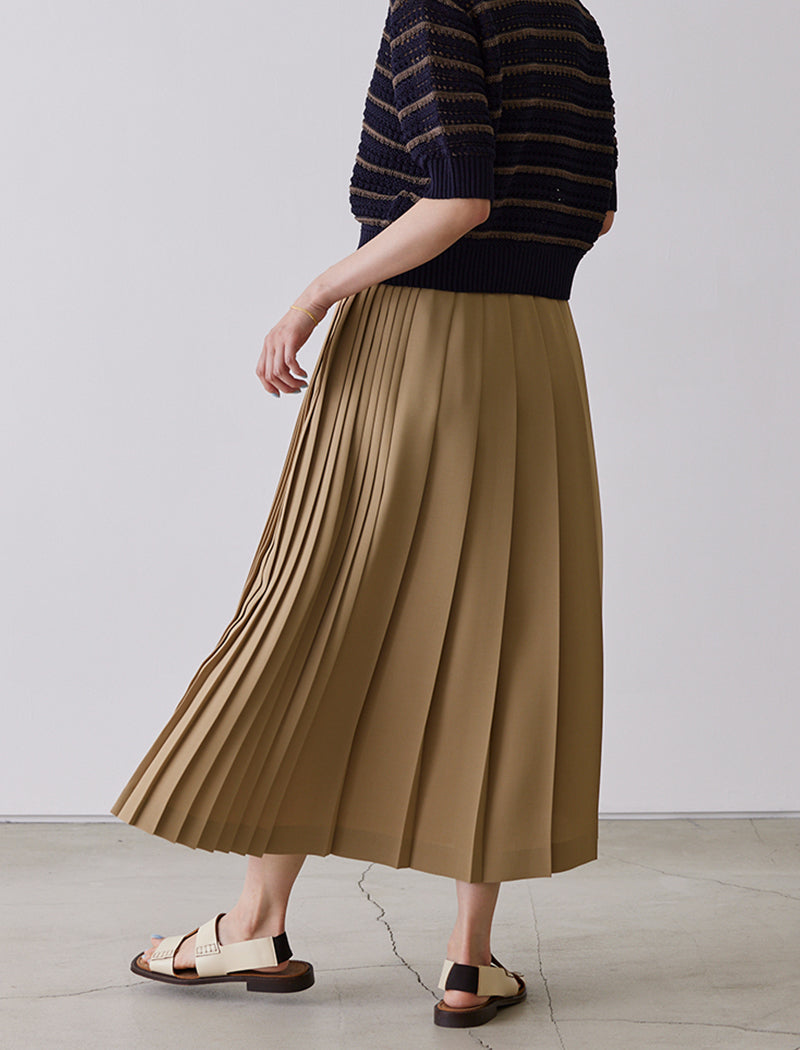 ASYMMETRIC PLEATED SKIRT