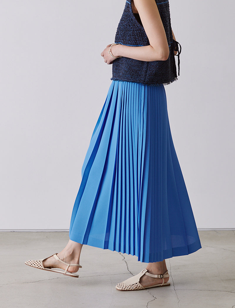ASYMMETRIC PLEATED SKIRT