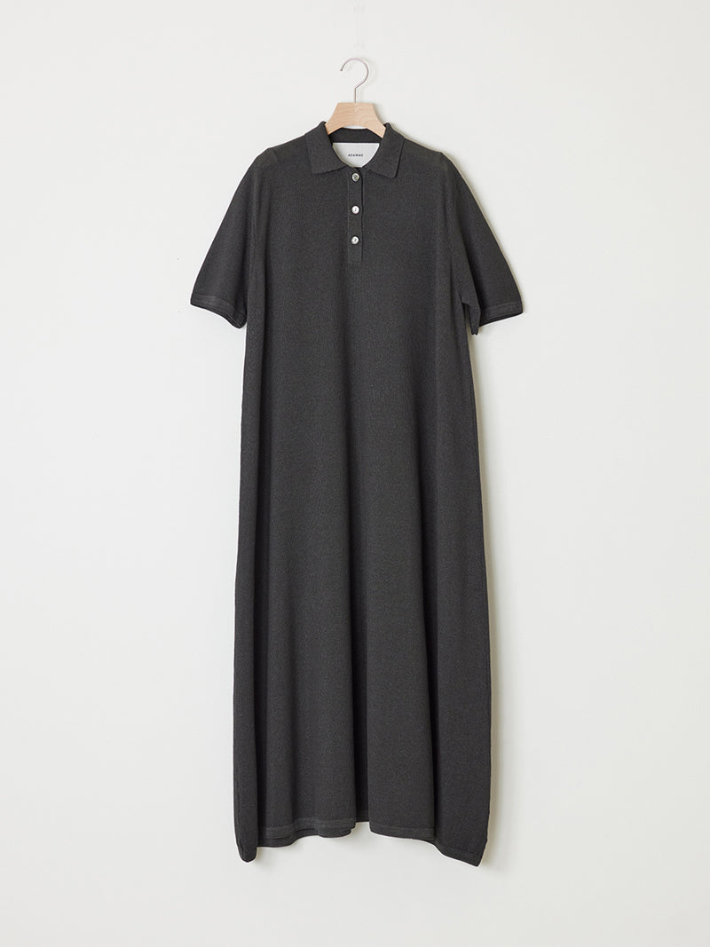 PIQUE KNIT POLO DRESS