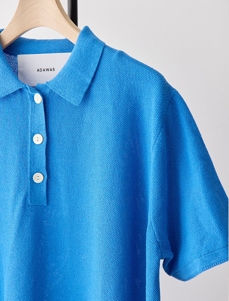 PIQUE KNIT POLO DRESS