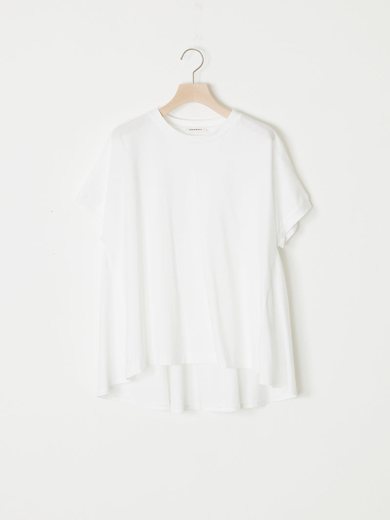 HIGH-TWIST COTTON JERSEY FLARED TEE