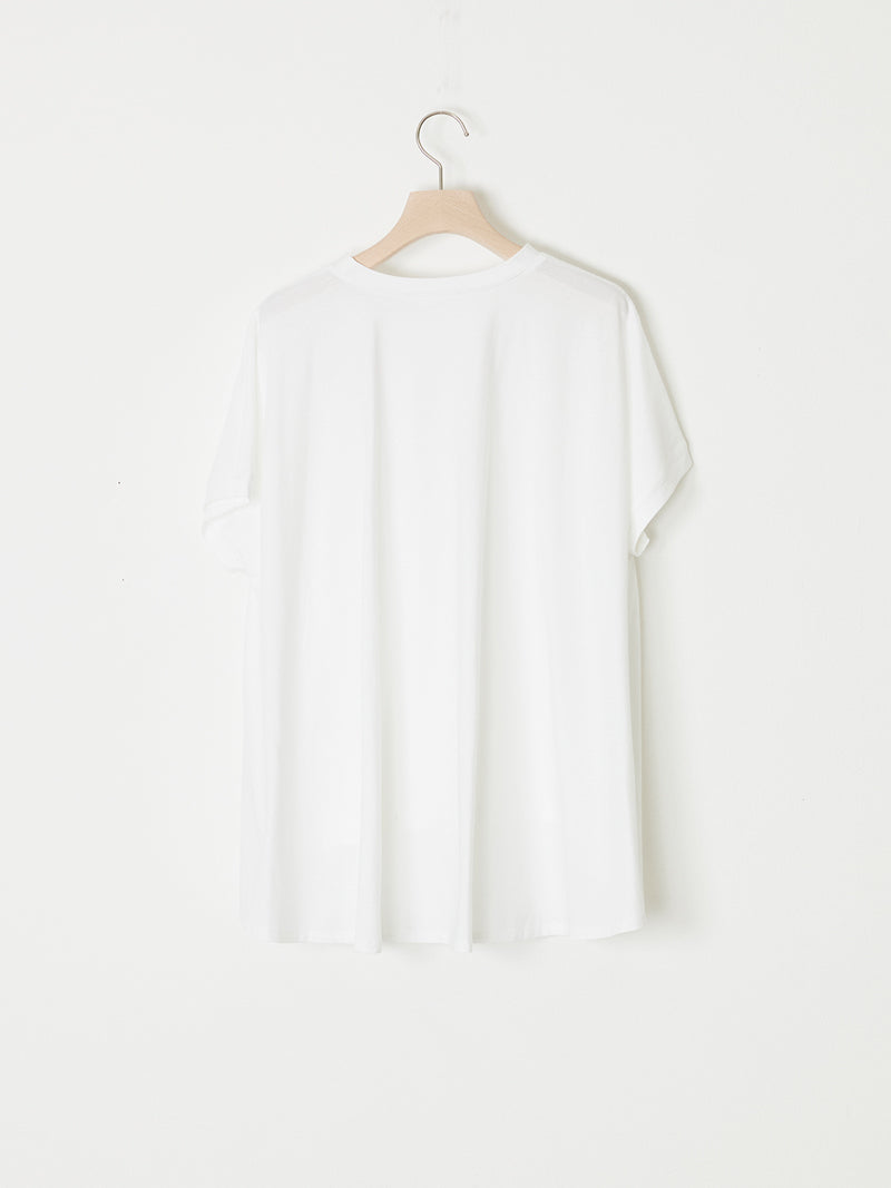HIGH-TWIST COTTON JERSEY FLARED TEE