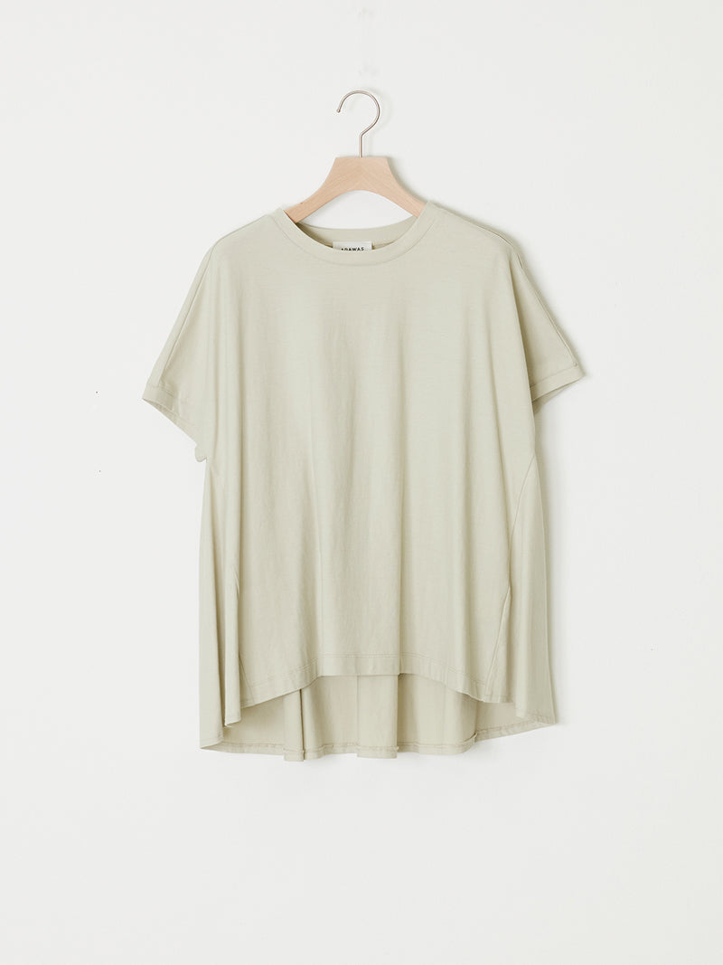 HIGH-TWIST COTTON JERSEY FLARED TEE