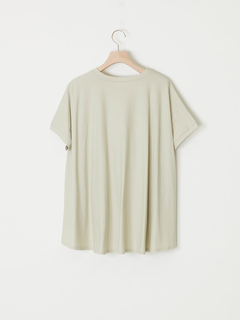 HIGH-TWIST COTTON JERSEY FLARED TEE