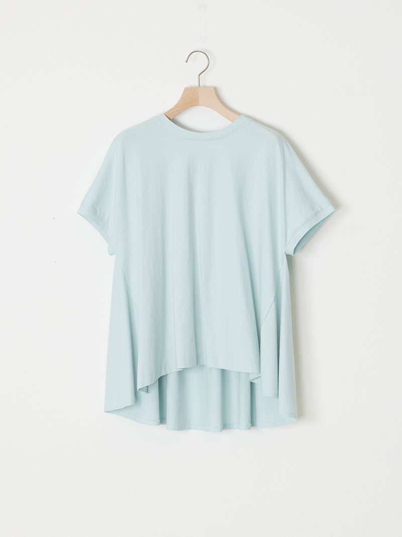 HIGH-TWIST COTTON JERSEY FLARED TEE